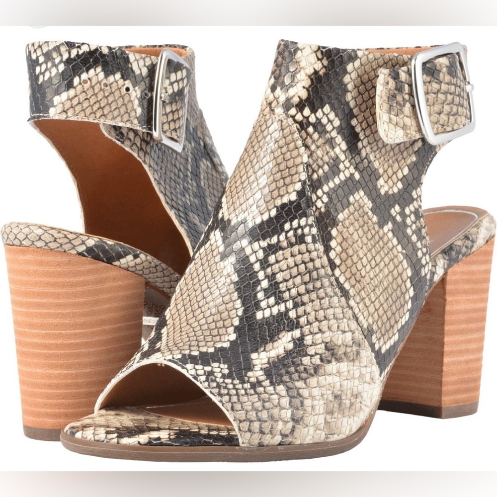 Vionic Blakely Snakeskin Open-Toe Bootie
